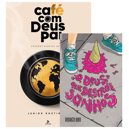 Kit 2 Livros | Café Com Deus Pai Porções De Paz + O Deus Que Destrói Sonhos Rodrigo Bibo Kit 2 Livros | Café Com Deus Pai Porções De Paz + O Deus Que Destrói Sonhos Rodrigo Bibo