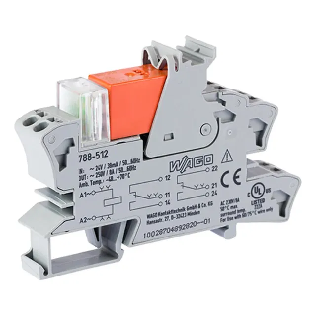 788-512 Modulo Con Relevador 24vca 8a Indicador Led Red Wago