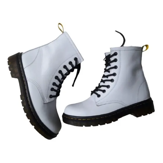 Botas Estilo Dr Martens En Cuero, Producto Colombiano