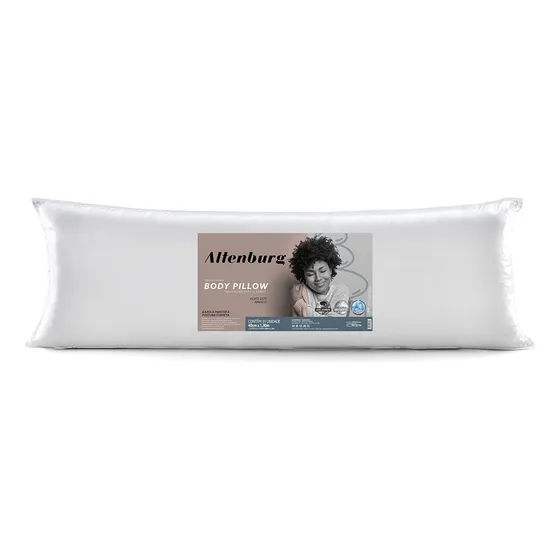 Travesseiro inteligente Altenburg Body pillow sem fronha tradicional 1.3m x 40cm cor branca