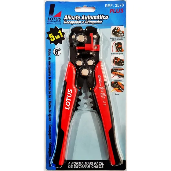 Alicate Decapador De Fios Eletricista Profissional 8 - 203mm
