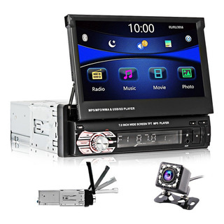 ` Radio Estéreo De Coche 1din 7 Bluetooth Auto Retráctil Mp5 ` Radio Estéreo De Coche 1din 7 Bluetooth Auto Retráctil Mp5