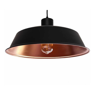 Lámpara Vintage Colgante Paris Negro Con Cobre (40 Cm ) Lámpara Vintage Colgante Paris Negro Con Cobre (40 Cm )