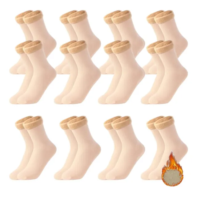 Pack 12 Calcetines Térmicos Mujer Hombre Polar Invierno Frio