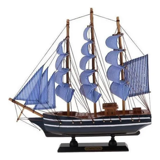 Jj 2 Veleros De Madera Tallados A Mano, Barco Pirata Náutico