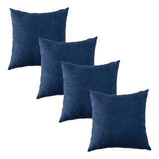 Kit 4 Capas De Almofada Com ZĂper 45x45cm Suede Lisa Kit 4 Capas De Almofada Com ZĂper 45x45cm Suede Lisa
