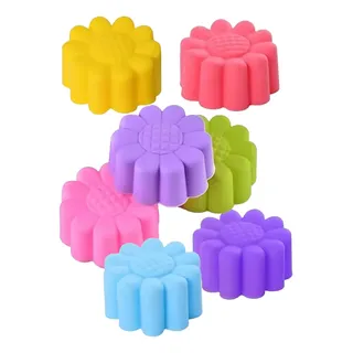 Kit 12 Formas De Silicone Cupcake Girassol Bolo Forno Kit 12 Formas De Silicone Cupcake Girassol Bolo Forno
