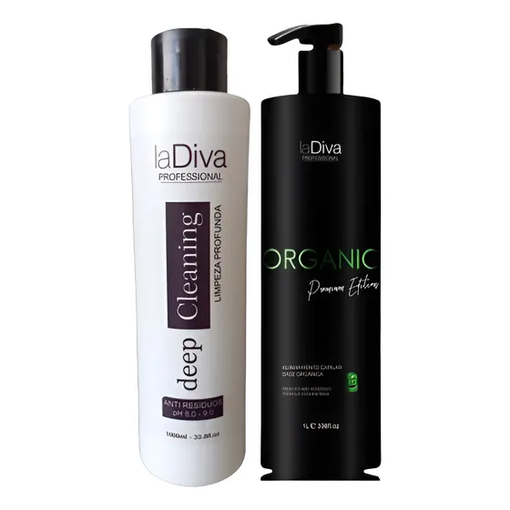 Progressiva Orgânica Ladiva Redutor + Shampoo 1l Sem Formol