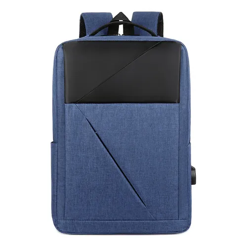 Mochila Executiva Impermeável Para Notebook 15.6'' Resistente A Água E Riscos Reforçada Com Acabamento Fino Leve Saída Usb 19l Zafin Cor Azul