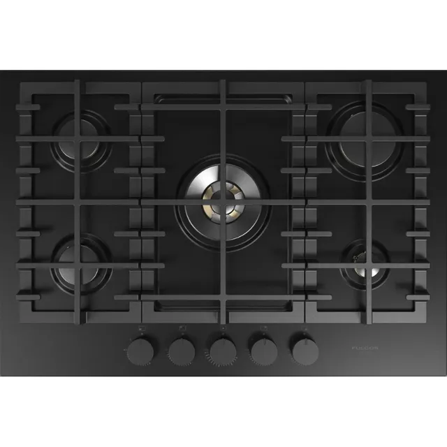 Tope De Cocina A Gas Fulgor 75cm Negro Mate