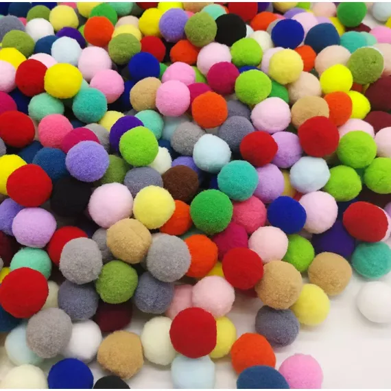 100 Pompom Bolinha Artesanato 20 Mm Colorido