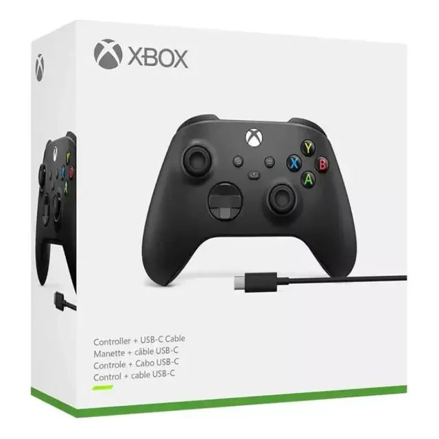 Joystick Original Xbox One / Series S/x Con Cable Incluido Negro