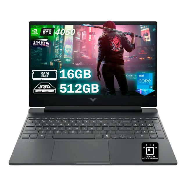 Laptop Hp Gamer Victus 15.6 Fhd 144hz 16gb Ram 512gb Ssd I5-