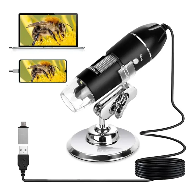 Microscopio Electrónico Portátil Digital Usb Luz Led