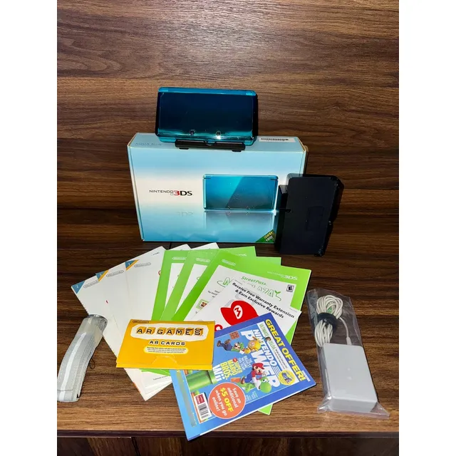 Nintendo 3ds Aqua Blue En Caja Completo Como Nuevo Celeste