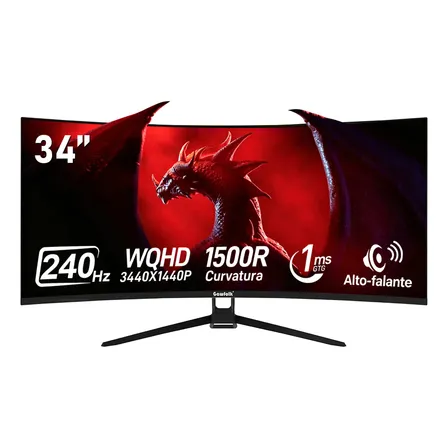 Monitor Gamer Gawfolk Com Tela De 34  165hz E Resolução 4k Preto 127/220v