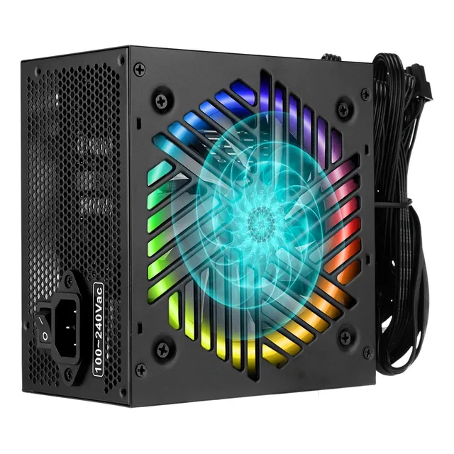 Fuente De Poder Para Pc Atx 750w 80 Plus Bronze Con Rgb Luz