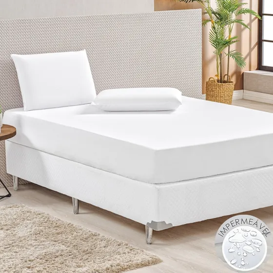 Kit Protetor Colchão Impermeável Casal Padrão 100% Algodão