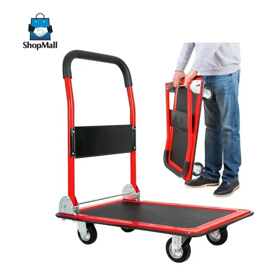 Carrito Plegable De Carga Plataforma Diablito Patin De Acero