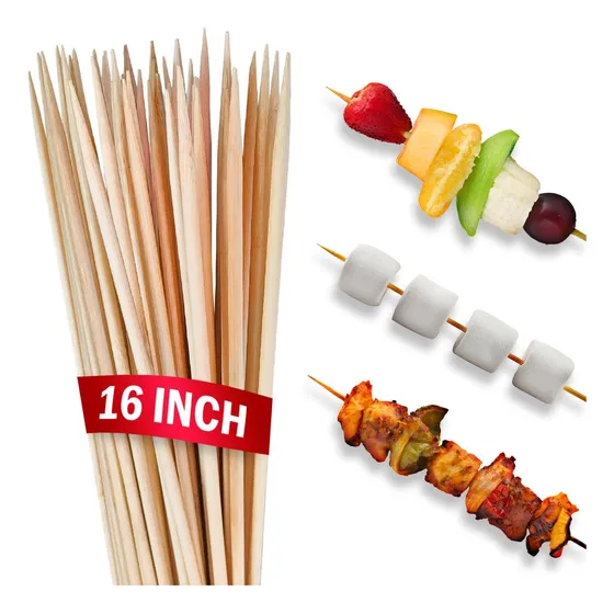 Palitos Palillos Altura Madera Pinchos Brochetas 300pzas