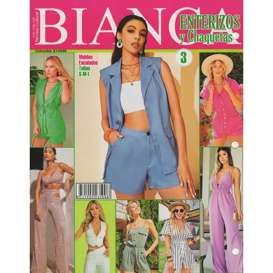  Patrón Molde Revista Bianca Enterizo Y Chaqueta 3  En Papel