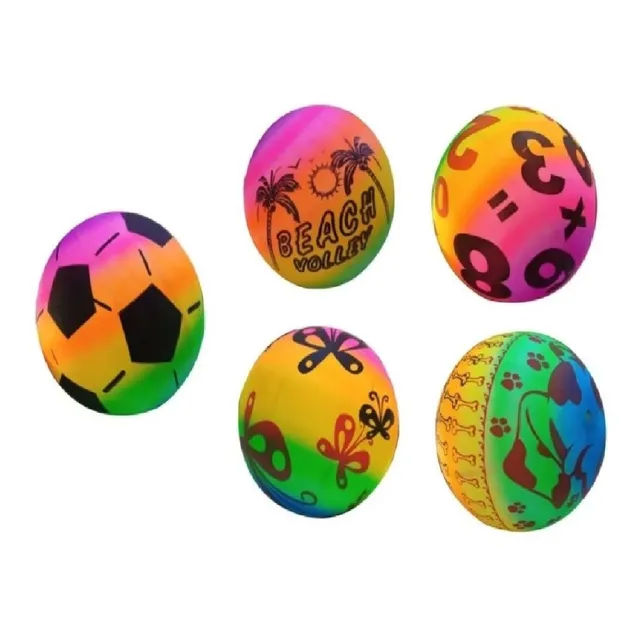 Pelota Infantil De Goma Inflable 17cm Colores Playa 