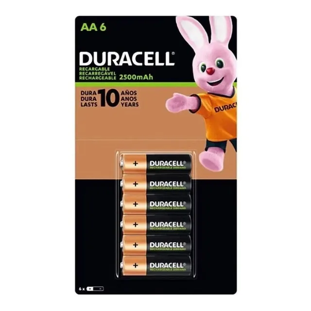 Pilas Recargables  Aa Paquete Con 6 Pilas