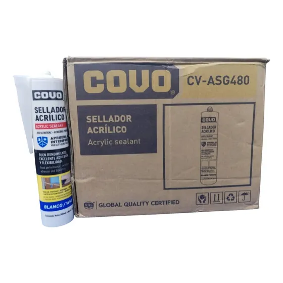 Caja De Sellador Acrílico Ipacril Blanco 300ml Covo 24und