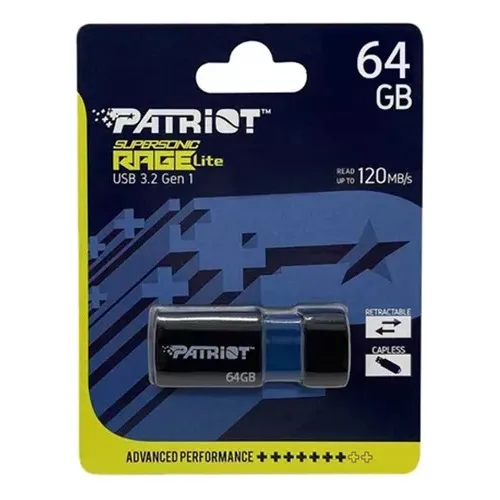 Pendrive 64gb Patriot Supersonic Rage Lite Usb 3.2 Original