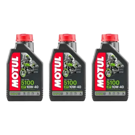 Óleo de motor Motul semi-sintético 10W-40 para moto/quadriciclo 1 kit de 3 unidades x 1L / 3L