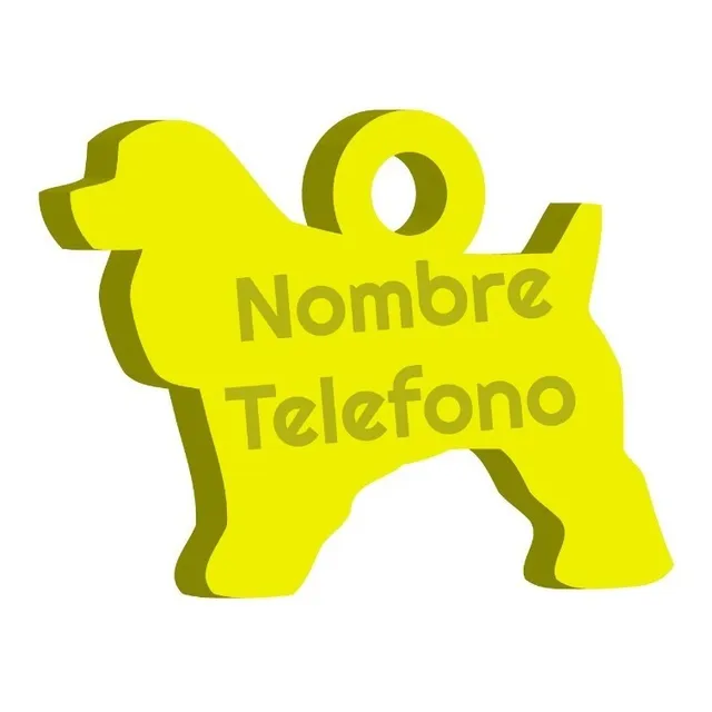 Placa Para Mascota Con Contorno De La Raza Varios Colores