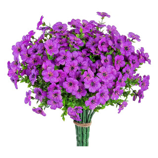 8 Paquetes De Flores Artificiales Para Exteriores, Flores Fa 8 Paquetes De Flores Artificiales Para Exteriores, Flores Fa