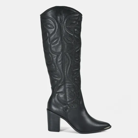 Bota Texana Via Marte 079-002 Cano Alto Feminino