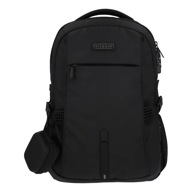 Mochila Ejecutiva Escolar Portalaptop Streetsmart Color Negro Diseño De La Tela Lisa