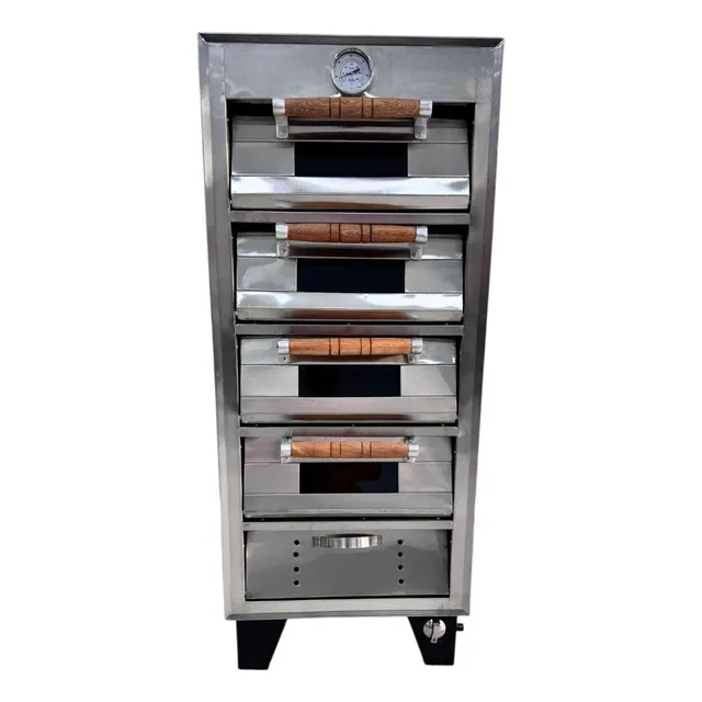 Horno Industrial De 4 Camaras Con Relof De Temperatura A Gas