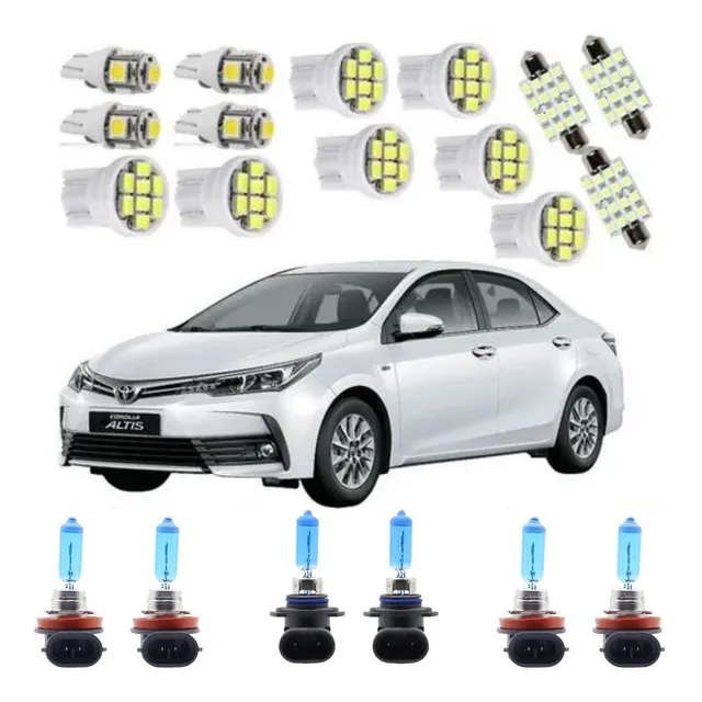 Kit Lampada Super Branca + Led Corolla 2015 A 2018