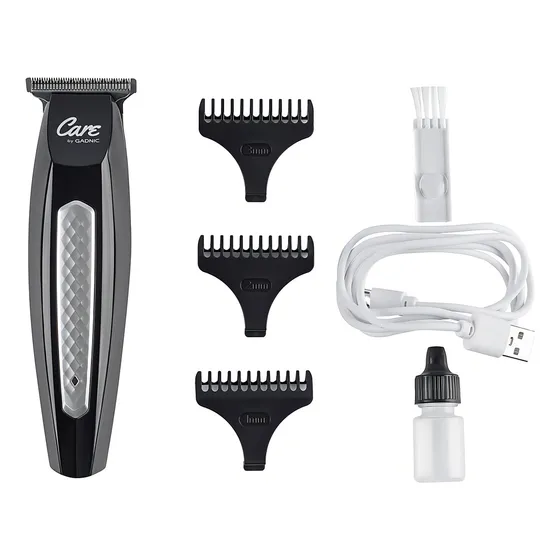 Máquina de Cortar Pelo Cabello Gadnic T900+ Patillera 3 Peines