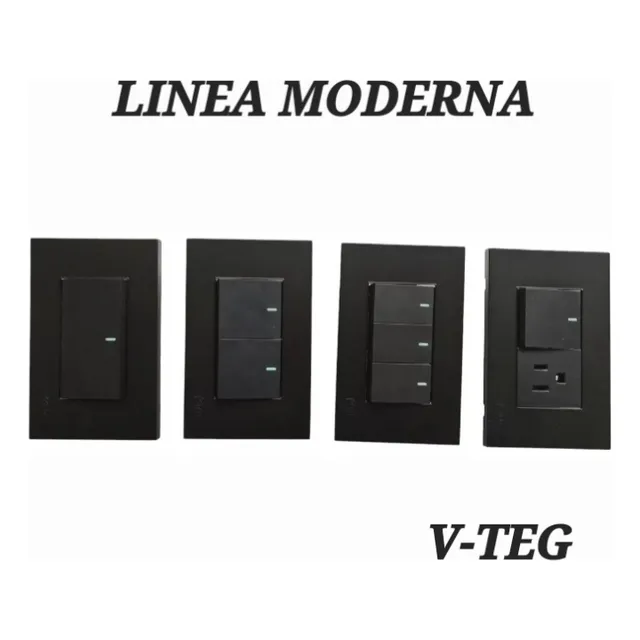 Interruptor Apagador Tomacorriente Linea Moderna