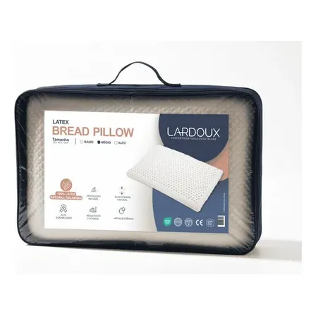 Travesseiro Látex Natural Médio Lardoux 70x40x13 - Bread Branco
