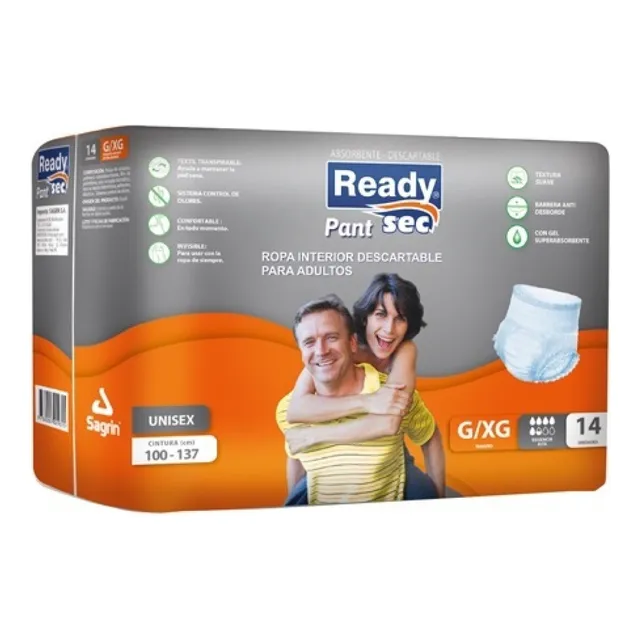 Pack X 3 Ready Sec Pant Adulto G / Xg X 14 Unidades Cada Uno