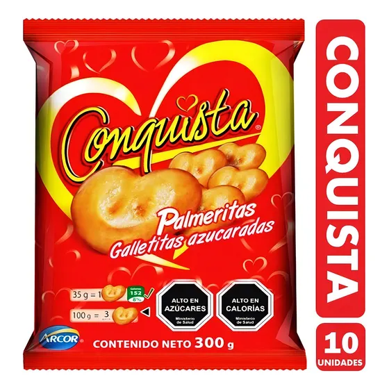 Galletas Para Colación Conquista - Pack De 10un De 35gr C/u