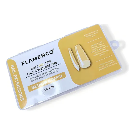 120 Tips Soft Gel Coffin Flamenco