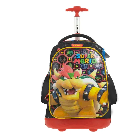 Mochila Ruedas Grande Chenson Baston Bowser Mario Rewo Mb66320-3 Carro De Fabrica