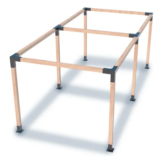 Kit Pergola 6x3 Cochera Galeria Herraje Techo Cubre Auto