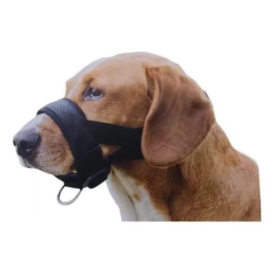 Bozal Lazo Nylon M-l Entrenamiento Perros Trixie Color Negro Tamaño Mediano/grande