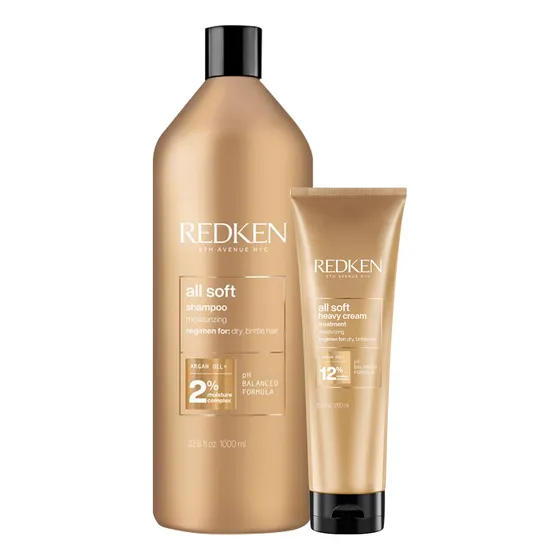 Kit Redken All Soft Shampoo Litro E Máscara (2 Produtos)