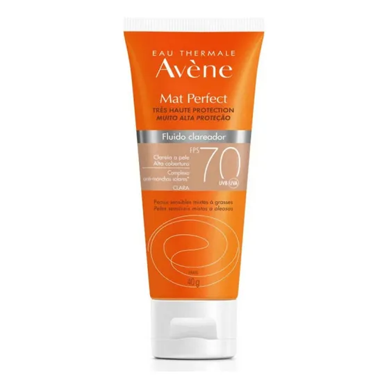 Avène Mat Perfect Protetor Solar Fluido Clareador Fps 70 40g cor clara