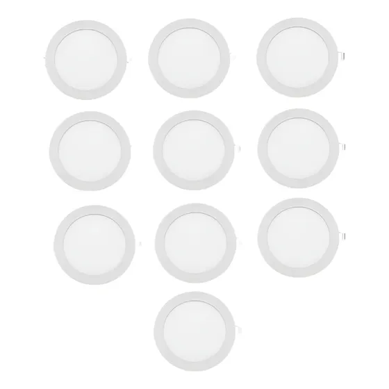 Combo Pack X10 Panel Led 18w Redondo Empotrable Frio Calido