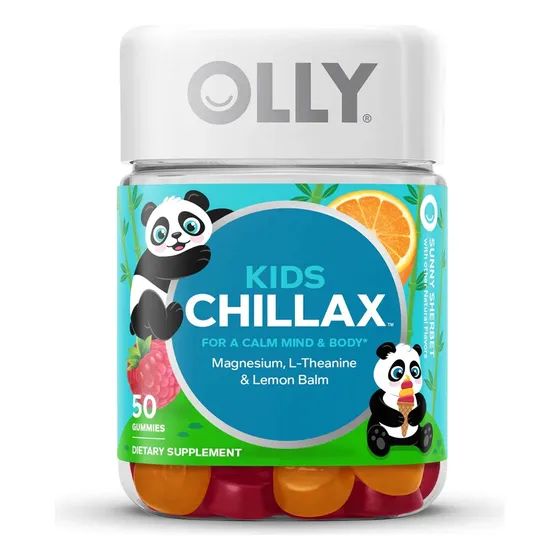 Olly Kids Chillax  Gomitas Calmantes Con Magnesio, L-teanina Y Bálsamo De Limón, Sabor Sherbet, Sin Gluten, 50 Unidades Para Niños 4+