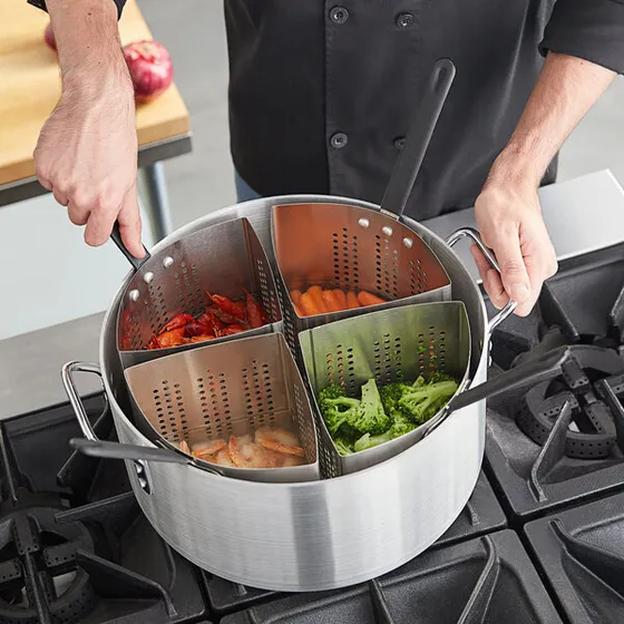 Juego De Olla 19litros Coladores Aluminio Vegetales Y Pasta